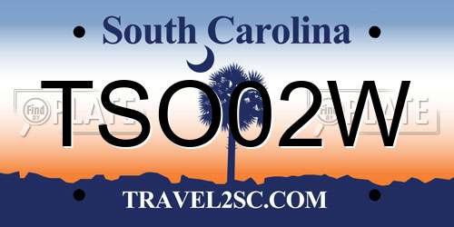 TSO02W South Carolina License Plate