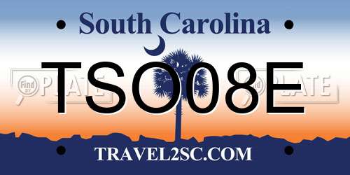 TSO08E South Carolina License Plate