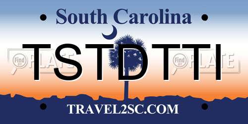 TSTDTTI South Carolina License Plate