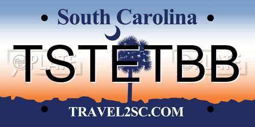 TSTETBB South Carolina License Plate