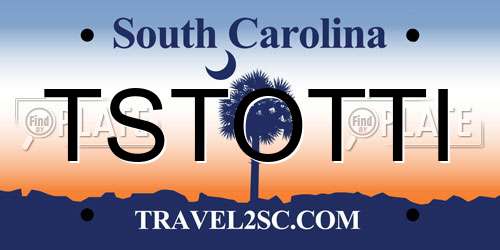 TSTOTTI South Carolina License Plate