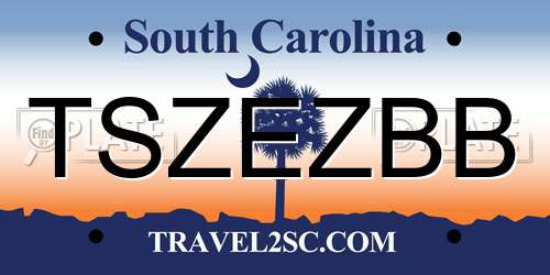 TSZEZBB South Carolina License Plate