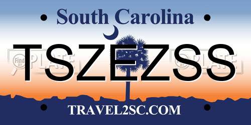 TSZEZSS South Carolina License Plate