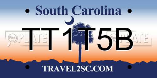 TT1T5B South Carolina License Plate
