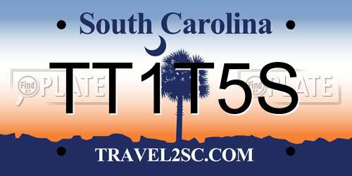 TT1T5S South Carolina License Plate