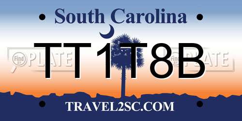 TT1T8B South Carolina License Plate