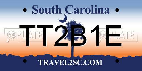 TT2B1E South Carolina License Plate
