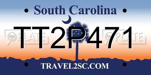 TT2P471 South Carolina License Plate