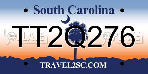 TT2Q276 South Carolina License Plate
