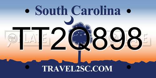 TT2Q898 South Carolina License Plate