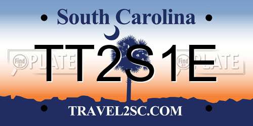 TT2S1E South Carolina License Plate