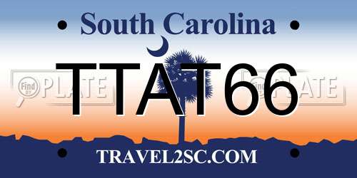 TTAT66 South Carolina License Plate