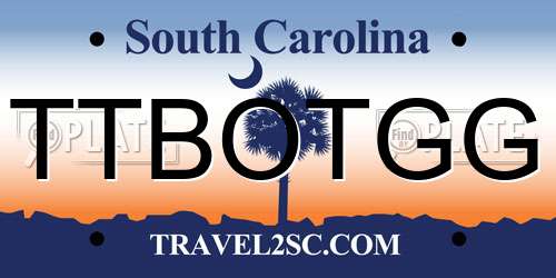 TTBOTGG South Carolina License Plate