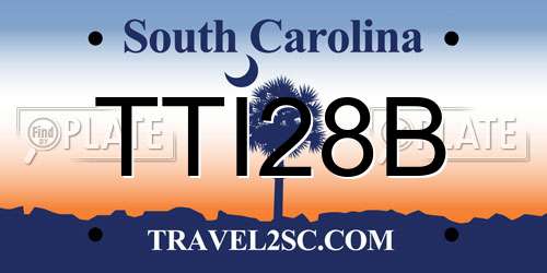 TTI28B South Carolina License Plate