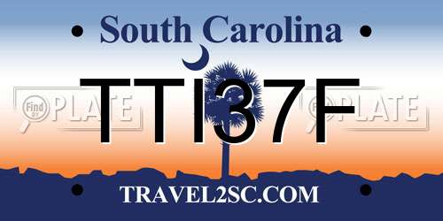 TTI37F South Carolina License Plate