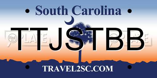 TTJSTBB South Carolina License Plate