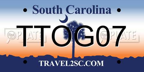 TTOG07 South Carolina License Plate