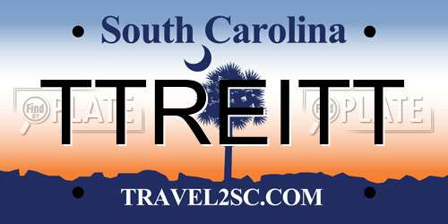 TTREITT South Carolina License Plate