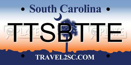 TTSBTTE South Carolina License Plate