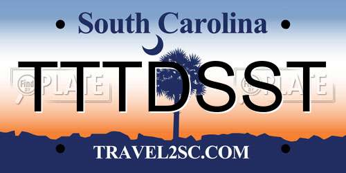 TTTDSST South Carolina License Plate