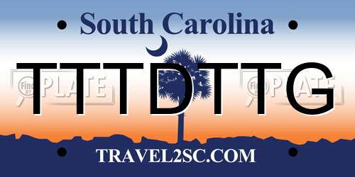 TTTDTTG South Carolina License Plate