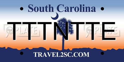 TTTNTTE South Carolina License Plate