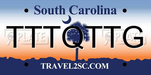 TTTQTTG South Carolina License Plate