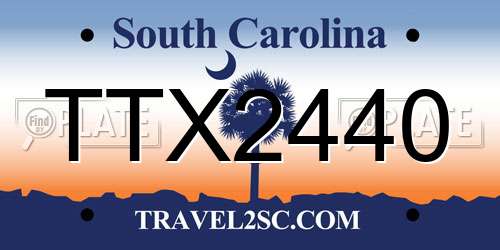TTX2440 South Carolina License Plate