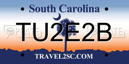 TU2E2B South Carolina License Plate