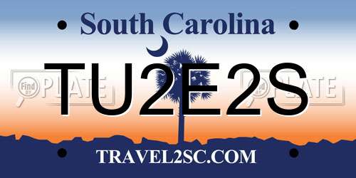 TU2E2S South Carolina License Plate