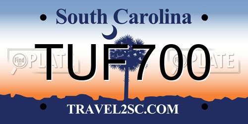 TUF700 South Carolina License Plate