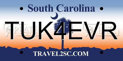 TUK4EVR South Carolina License Plate