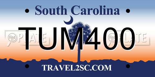 TUM400 South Carolina License Plate