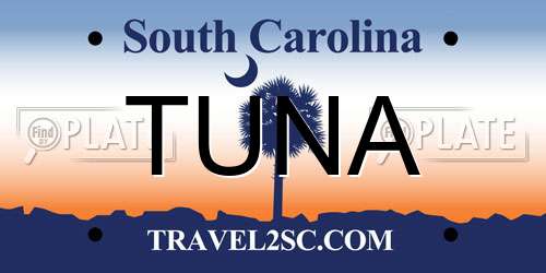 TUNA South Carolina License Plate