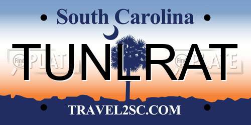 TUNLRAT South Carolina License Plate
