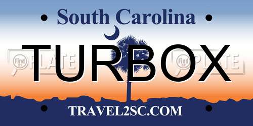 TURBOX South Carolina License Plate