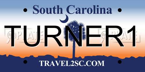 TURNER1 South Carolina License Plate
