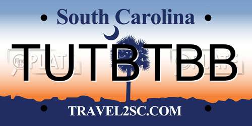 TUTBTBB South Carolina License Plate