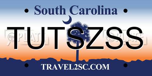 TUTSZSS South Carolina License Plate