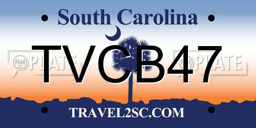 TVCB47 South Carolina License Plate