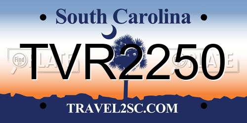 TVR2250 South Carolina License Plate
