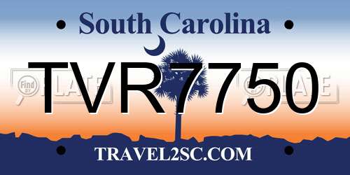 TVR7750 South Carolina License Plate