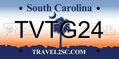 TVTG24 South Carolina License Plate