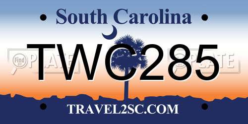 TWC285 South Carolina License Plate