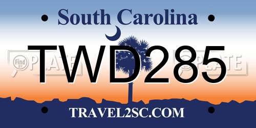 TWD285 South Carolina License Plate