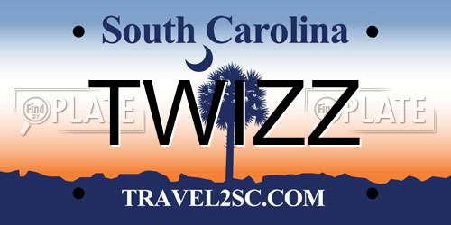 TWIZZ South Carolina License Plate