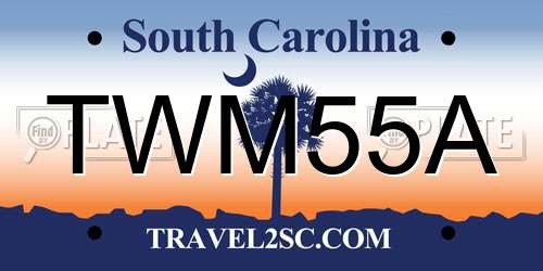 TWM55A South Carolina License Plate