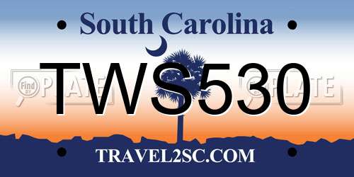 TWS530 South Carolina License Plate