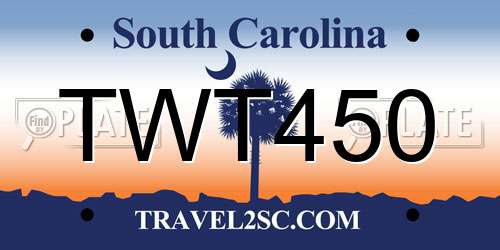 TWT450 South Carolina License Plate