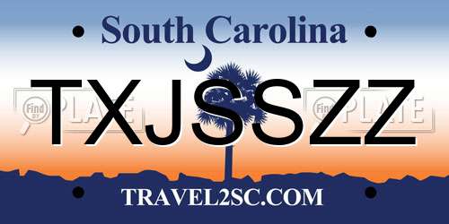 TXJSSZZ South Carolina License Plate